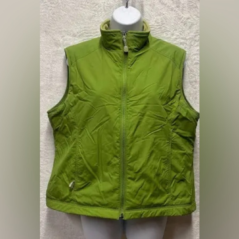 Women's LL Bean Green Sleeveless Vest - size XL